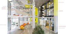 View of Atrium highlighting the sustainable initiatives and measures in place. - Photo Credit: David Matthiesen